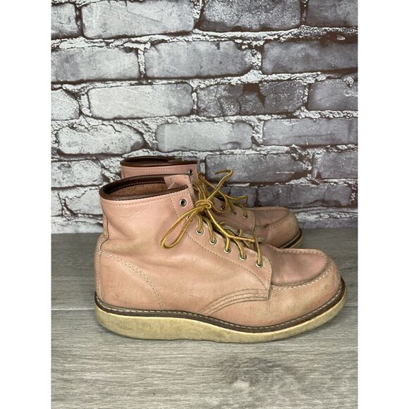 Red Wing 3387 Rose Pink Leather Lace Up Work Boots Women's Sz 8M US/38.5EU USA - Picture 14 of 16